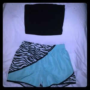 Pink Small shorts and top